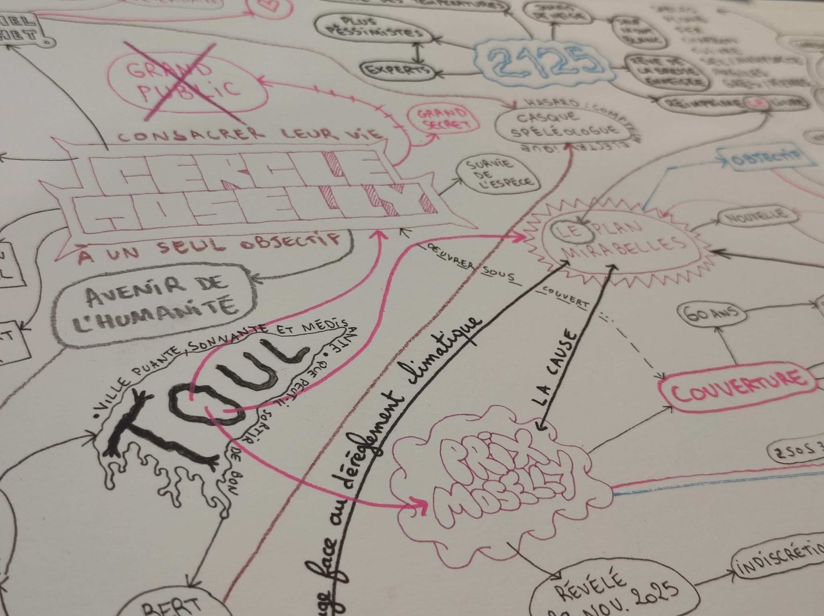 Gros plan du diplôme du Prix Moselly 2025 illustré par Matthieu Exposito, inspiré de la nouvelle “Le Plan Mirabelles” de Jean-Baptiste Leheup.